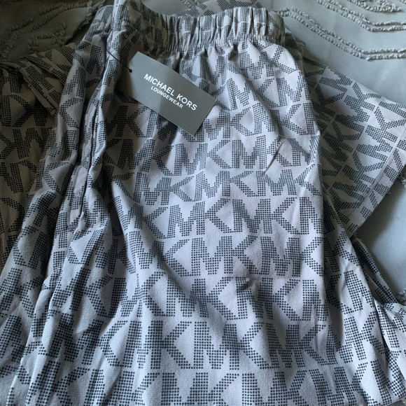 Michael Kors Black and Gray Logo Loungewear Pants - Picture 1 of 6